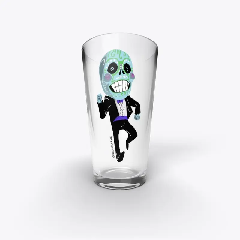 Dancing big skull (blue)