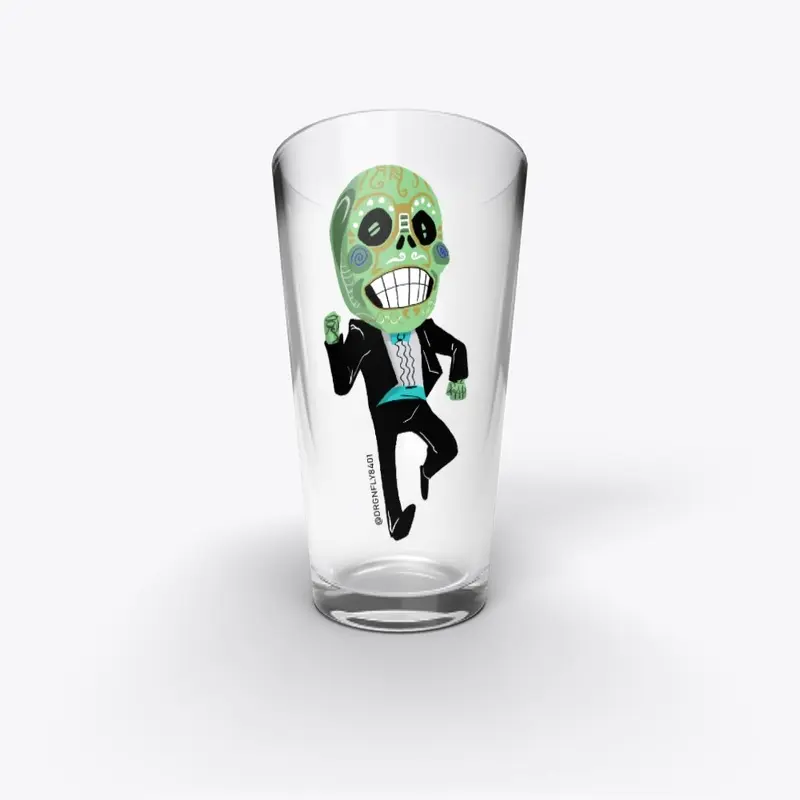 Dancing big skull (green)